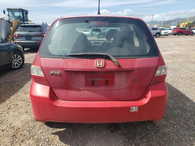 JHMGD38458S018603 - 2008 HONDA FIT RED photo 6