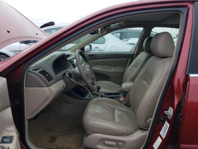 4T1BE32K82U106438 - 2002 TOYOTA CAMRY LE RED photo 7