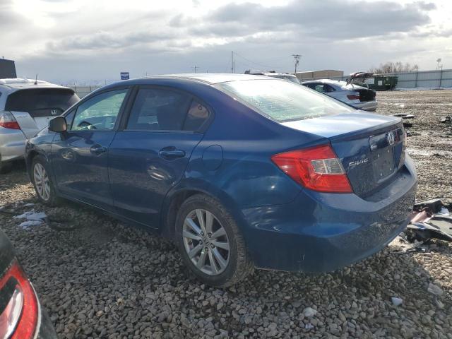 19XFB2F8XCE334514 - 2012 HONDA CIVIC EX BLUE photo 2