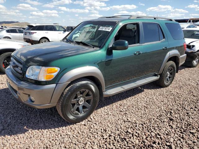 5TDZT34A53S186381 - 2003 TOYOTA SEQUOIA SR5 GREEN photo 1