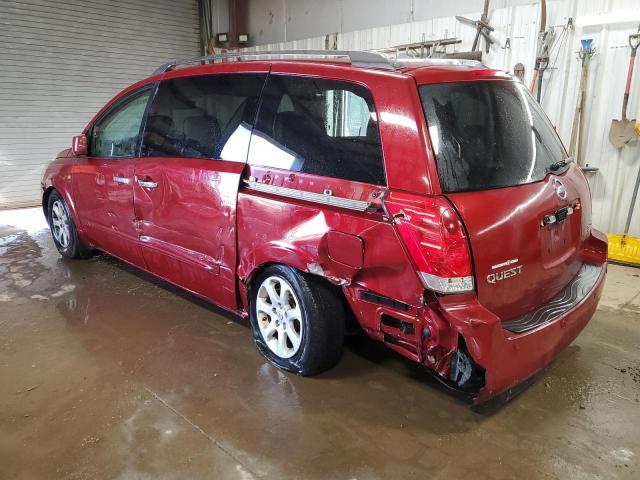 5N1BV28U57N137134 - 2007 NISSAN QUEST S RED photo 2