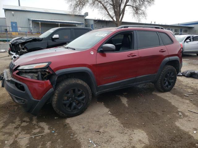 1C4PJMBB3GW104491 - 2016 JEEP CHEROKEE TRAILHAWK BURGUNDY photo 1