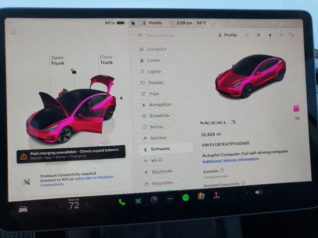 5YJ3E1EA7PF430495 - 2023 TESLA MODEL 3 Білий фото 9
