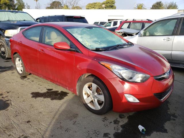 KMHDH4AE3DU866345 - 2013 HYUNDAI ELANTRA GLS RED photo 4