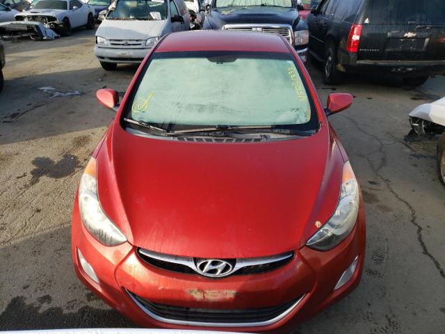 KMHDH4AE3DU866345 - 2013 HYUNDAI ELANTRA GLS RED photo 5