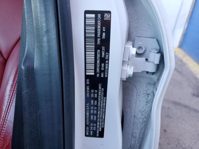 ZARFAEDN6J7592724 - 2018 ALFA ROMEO GIULIA Q4 Ağ foto 12