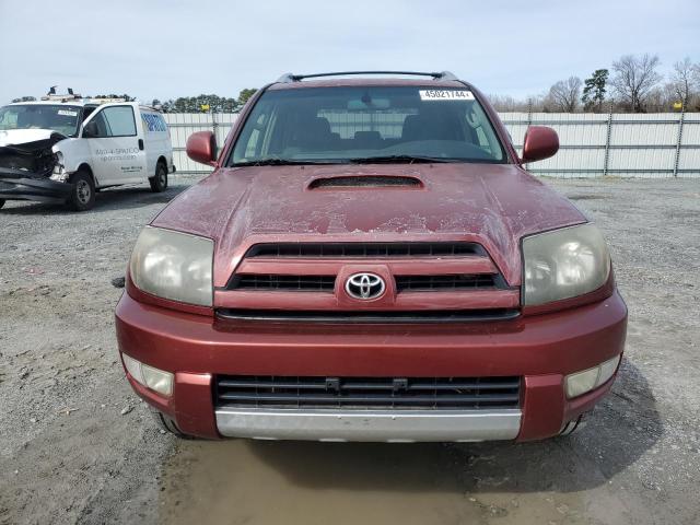 JTEBU14R958040612 - 2005 TOYOTA 4RUNNER SR5 BURGUNDY photo 5