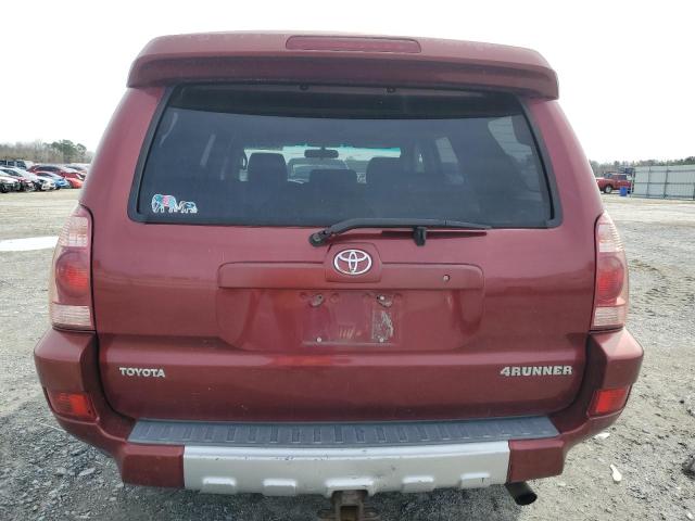 JTEBU14R958040612 - 2005 TOYOTA 4RUNNER SR5 BURGUNDY photo 6