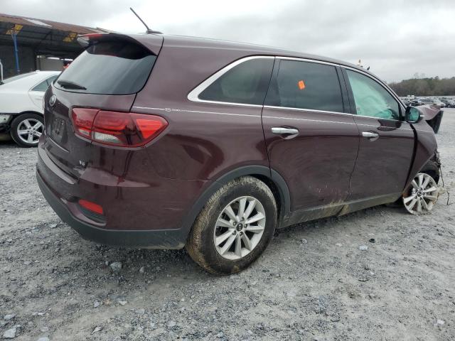 5XYPG4A51KG490599 - 2019 KIA SORENTO LX BURGUNDY photo 3