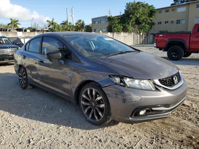 19XFB2F97FE021613 - 2015 HONDA CIVIC EXL ნაცრისფერი ფოტო 4