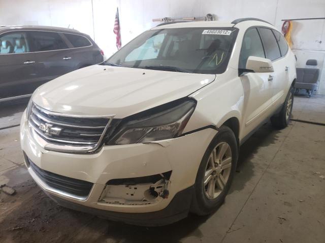 1GNKVGKDXDJ176404 - 2013 CHEVROLET TRAVERSE L WHITE photo 2