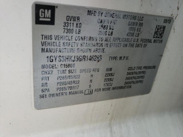 1GYS3HKJ3GR146283 - 2016 CADILLAC ESCALADE ESV LUXURY WHITE photo 13