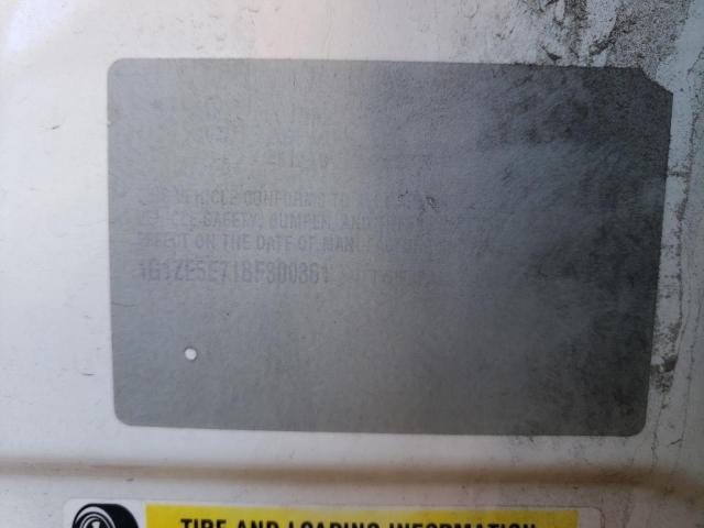 1G1ZE5E71BF300361 - 2011 CHEVROLET MALIBU LTZ 奶油色 照片 12