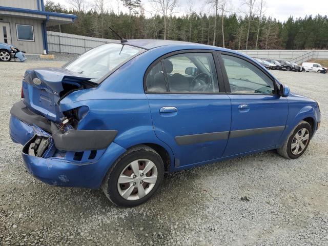 KNADE123086423814 - 2008 KIA RIO BASE BLUE photo 3