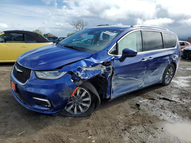 2C4RC1L73MR569188 - 2021 CHRYSLER PACIFICA HYBRID TOURING L BLUE photo 1