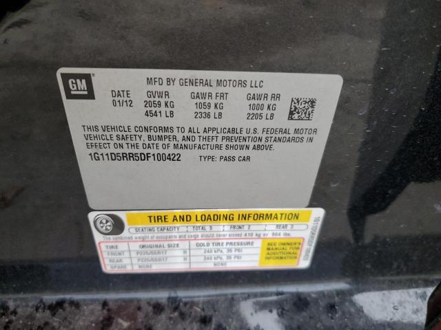 1G11D5RR5DF100422 - 2013 CHEVROLET MALIBU 1LT 黑色 照片 13