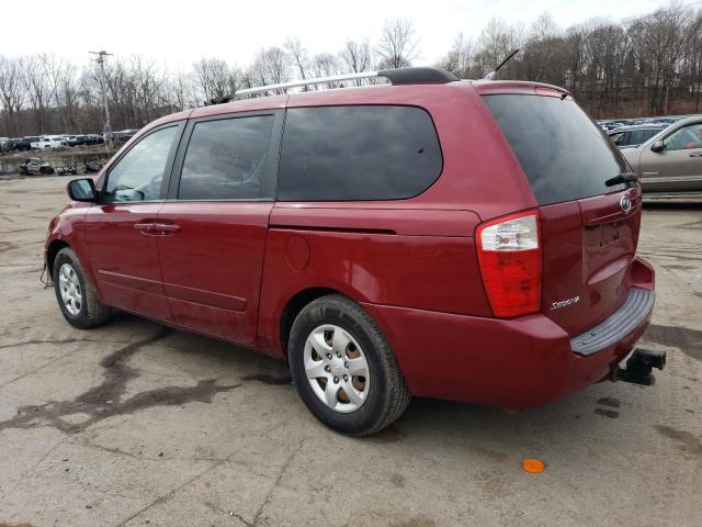 KNDMB233796316339 - 2009 KIA SEDONA EX RED photo 2