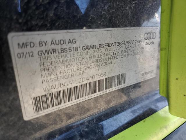 WAUBGAFL2DA101999 - 2013 AUDI S4 PREMIUM PLUS GREEN photo 12