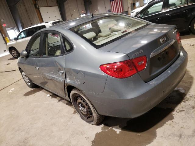 KMHDU4AD4AU100414 - 2010 HYUNDAI ELANTRA BLUE BLUE photo 2