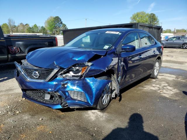 3N1AB7AP4JY220514 - 2018 NISSAN SENTRA S BLUE photo 1