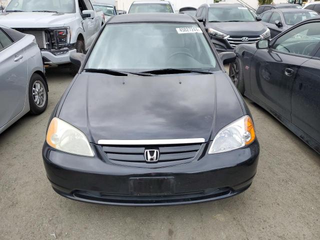 2HGES16231H566893 - 2001 HONDA CIVIC DX BLACK photo 5