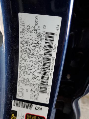 3TMJU62N68M061317 - 2008 TOYOTA TACOMA DOUBLE CAB PRERUNNER BLUE photo 12