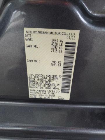 1N4BL4BV0NN363477 - 2022 NISSAN ALTIMA S GRAY photo 12