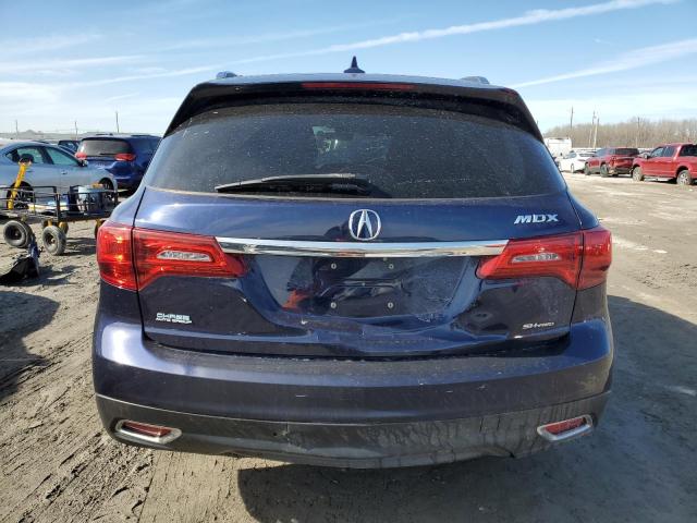 5FRYD4H49GB059824 - 2016 ACURA MDX TECHNOLOGY BLUE photo 6