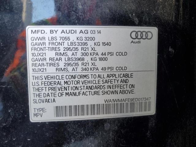 WA1WMAFE9ED017347 - 2014 AUDI Q7 PRESTIGE BLACK photo 13