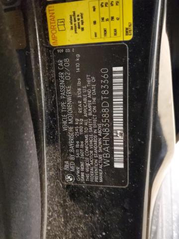 WBAHN83588DT83360 - 2008 BMW 750 LI BLACK photo 12