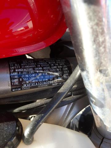 JKAEXEA107A029812 - 2007 KAWASAKI EX650 A Qırmızı foto 10
