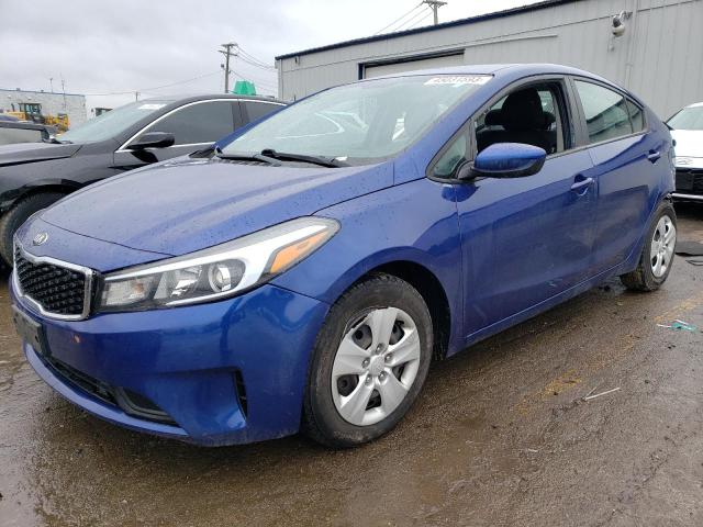 3KPFK4A74HE041323 - 2017 KIA FORTE LX BLUE photo 1