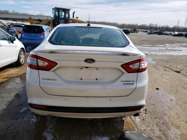 3FA6P0RU6ER350340 - 2014 FORD FUSION TITANIUM HEV WHITE photo 6