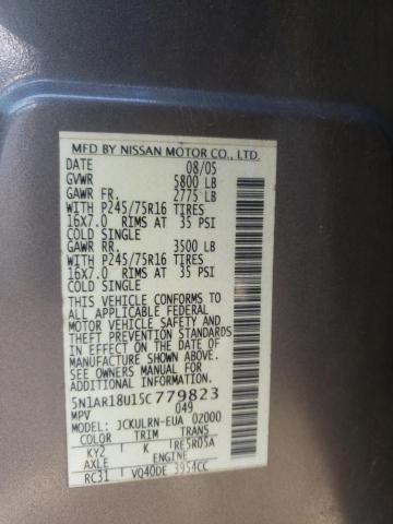 5N1AR18U15C779823 - 2005 NISSAN PATHFINDER LE 米色 照片 13