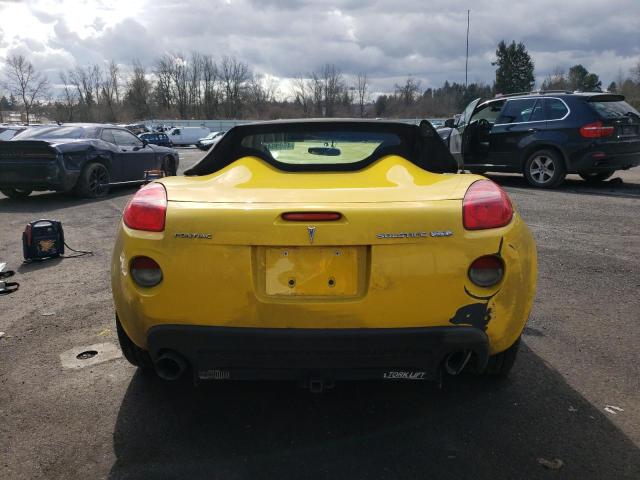 1G2MG35X97Y134073 - 2007 PONTIAC SOLSTICE GXP YELLOW photo 6