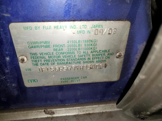 JF1SG65694H730054 - 2004 SUBARU FORESTER 2.5XS Blau Foto 13