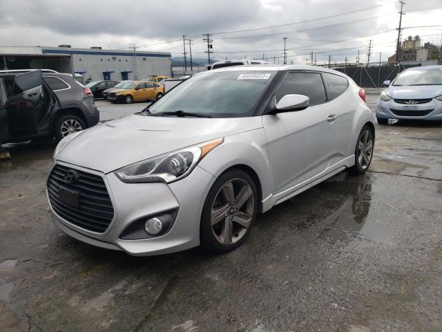 KMHTC6AE8DU116901 - 2013 HYUNDAI VELOSTER TURBO SILVER photo 1