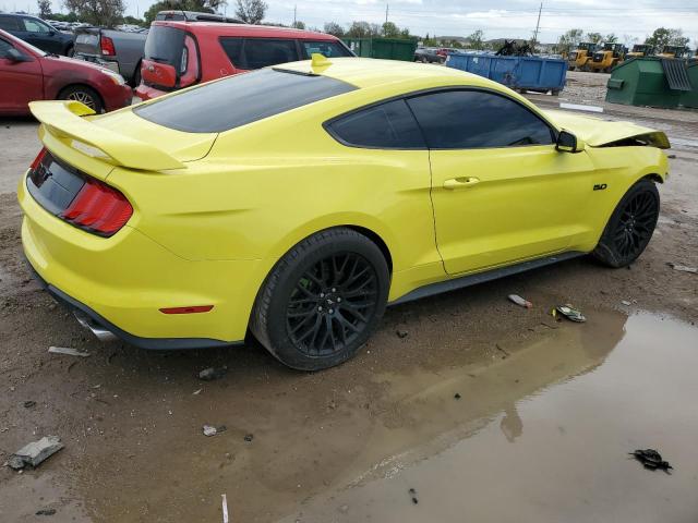 1FA6P8CF9M5126165 - 2021 FORD MUSTANG GT YELLOW photo 3