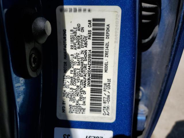 1NXBU4EE4AZ329914 - 2010 TOYOTA COROLLA BASE BLUE photo 12