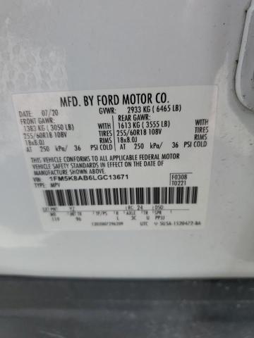 1FM5K8AB6LGC13671 - 2020 FORD EXPLORER POLICE INTERCEPTOR Ağ foto 14