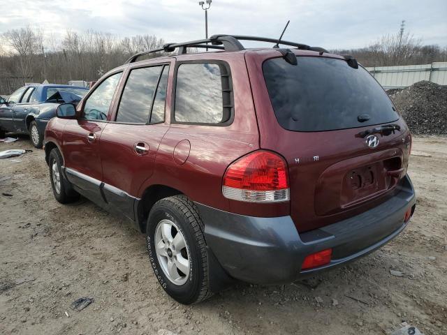 KM8SC13E55U939766 - 2005 HYUNDAI SANTA FE GLS RED photo 2