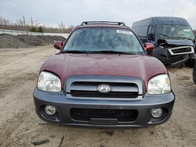 KM8SC13E55U939766 - 2005 HYUNDAI SANTA FE GLS RED photo 5