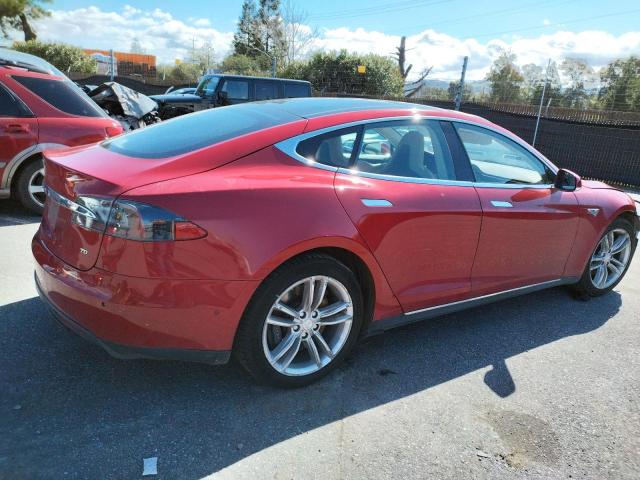 5YJSA1E19FF118121 - 2015 TESLA MODEL S Qırmızı foto 3