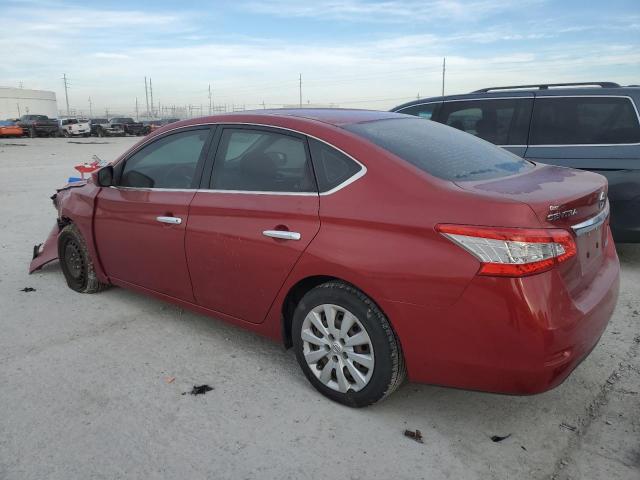 3N1AB7AP7EY330172 - 2014 NISSAN SENTRA S RED photo 2