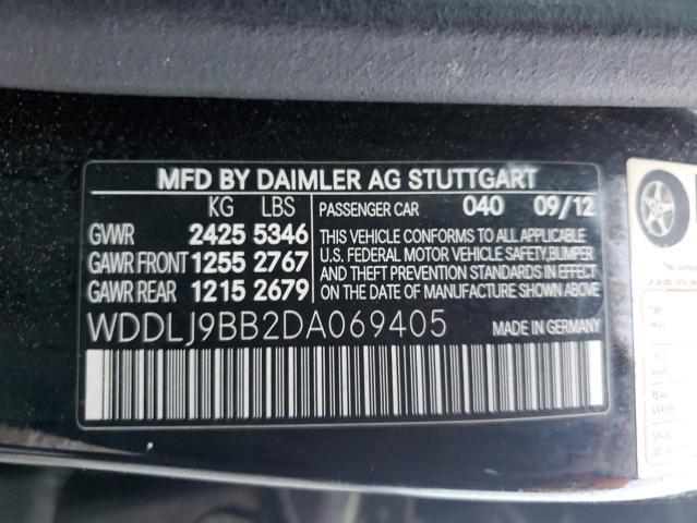 WDDLJ9BB2DA069405 - 2013 MERCEDES-BENZ CLS 550 4MATIC BLACK photo 12