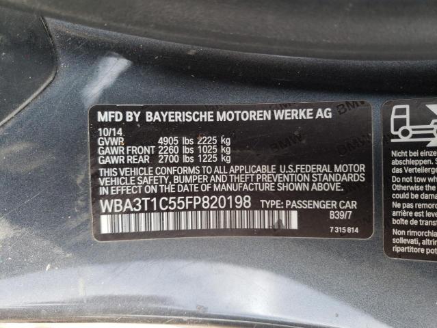 WBA3T1C55FP820198 - 2015 BMW 428 XI SULEV GRAY photo 13