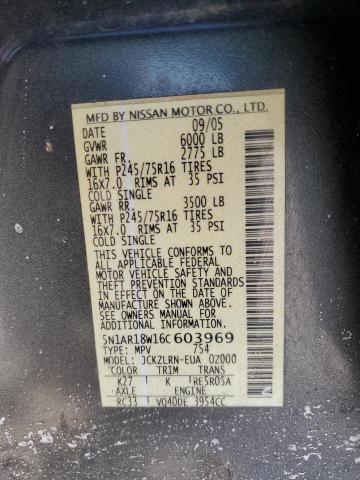 5N1AR18W16C603969 - 2006 NISSAN PATHFINDER LE ნაცრისფერი ფოტო 13