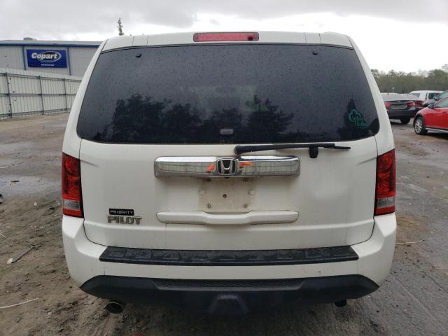 5FNYF3H50DB012028 - 2013 HONDA PILOT EXL WHITE photo 6