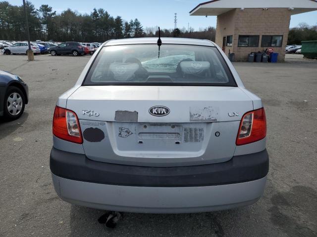 KNADE123676224068 - 2007 KIA RIO BASE SILVER photo 6