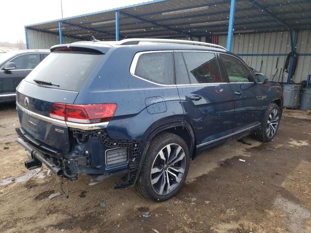 1V2FR2CA4NC532923 - 2022 VOLKSWAGEN ATLAS SEL PREMIUM R-LINE BLUE photo 3